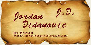 Jordan Didanović vizit kartica